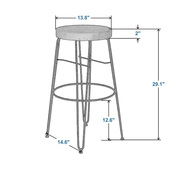 Millwood Pines Dreer Solid Wood Bar And Counter Stool And Reviews Wayfair